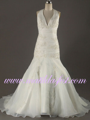 Brudklänning i organza ML1089